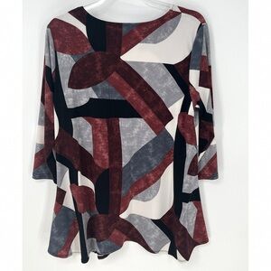 Stylish Geometric Long Sleeve Top